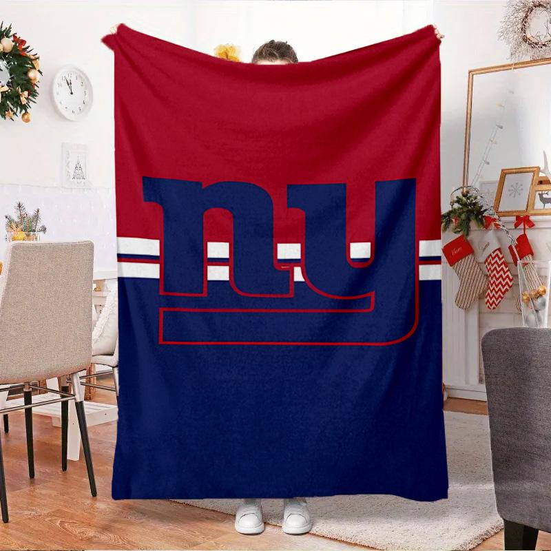 New York Giants Logo Blanket Outdoor Flannel Blanket for Camping, Hiking, Garden Parties, Picnic Essentials,gift for family and friends