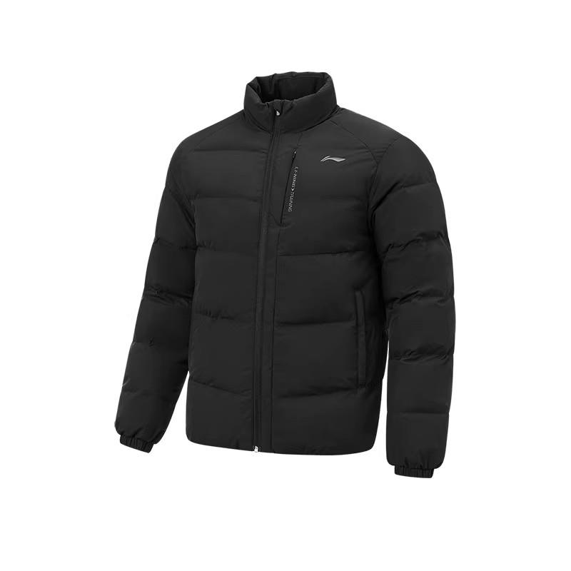 

Li-Ning Windproof Warm Stand Collar Logo Long Sleeve Regular Modern Style Down Jacket Men outerwear AYMV151-1 3XL