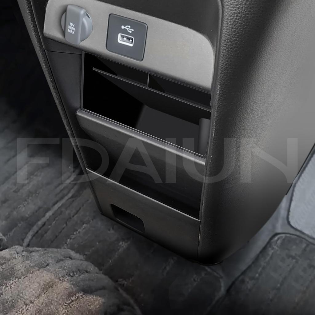 FDAIUN Car Center Console Storage Box for Honda Freed 3rd Generation Center Tray Storage ABS Double Layer Small Item HONDA FREED Easy Black