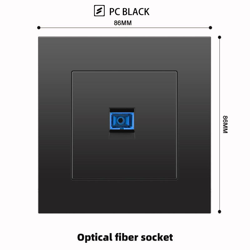 British 13A Socket with USB-C Fast Charging, Hong Kong & Macau Version, Black 3-Hole Square Pin 86 Panel
