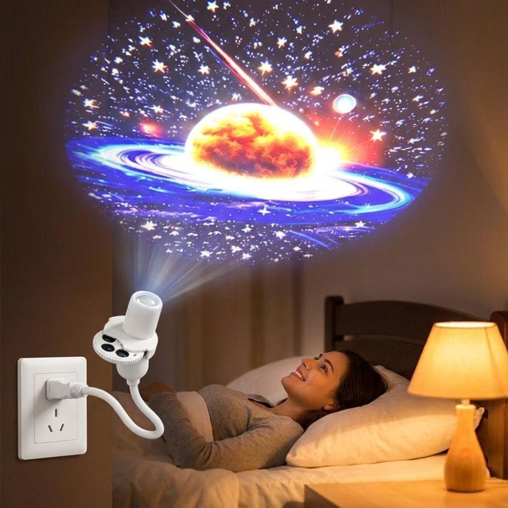 USB Powered Galaxy LED Projector 360 Degree Rotating Atmosphere Lamp Night Light  Home Decor