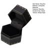 Boîte à Bague, Boîte Cadeau Hexagonale en Velours pour Bijoux, Compacte avec Protection en Éponge Douce Design Élégant, Boîte à Bijoux pour Fiançailles, Demande en Mariage, Mariage