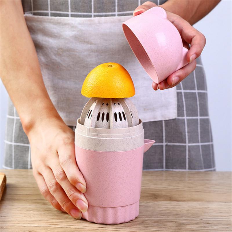 Juice Cup Portable Anti-skid Manual 8 Blade Kitchen Accessories Water Cup Multifunctional With Straw Plastic Fresh Juice