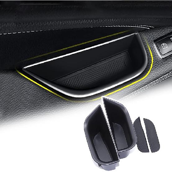 for GLA CLA Front Row Door Side Handle Storage Box Compatible with Mercedes Benz CLA GLA Accessories 2013-2018 GLA250 GLA45 2015-2019 Armrest Pocket GLA Rear Row Door Side Or