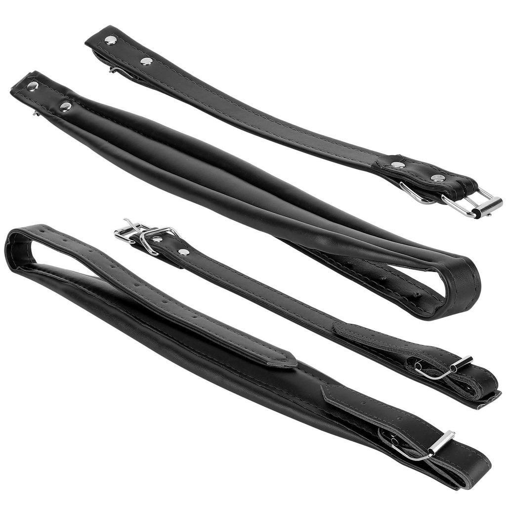 2Pcs Accordion Strap Shoulder Set Kit Adjuatbale PU Leather Accessory for 16?120 BassBlack