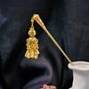 Ethnic Style Golden Tassels Hair Fork Ancient Ethnic Style Hair Sticks  Festival