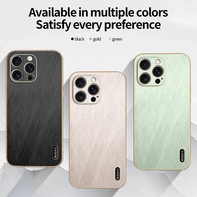 Magsafe Wireless Charging Plating Frame Leather Phone Case For iPhone 16 Pro Max 16E 14 11 12 13 15 Pro Max Bumper Back Cover