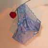 Bowknot Satin Panties Sweet Low Waist Underpants Soft Lace Mesh Briefs  Female