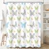 Fashion Butterfly Shower Curtain Watercolor Printed Fabric Customizable Bath Decor Set For Home Decoration Multicolor Option Ava