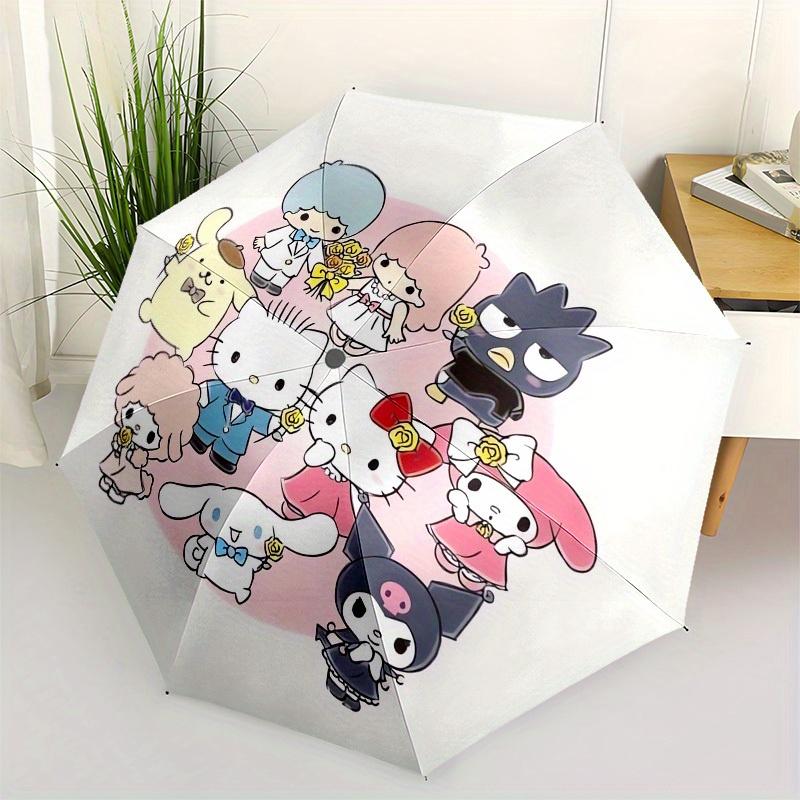 

1pc Hello Kitty Characters Group Umbrella with Plastic Handle,Suitable for All Seasons Home Travel Outdoor UmbrellaSanlio311