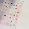 1pcs Cute Graffiti Lines Nail Art Stickers 5D Embossed Butterfly Rabbit Nail Art Accessory Stickers Self Adhesive Decal