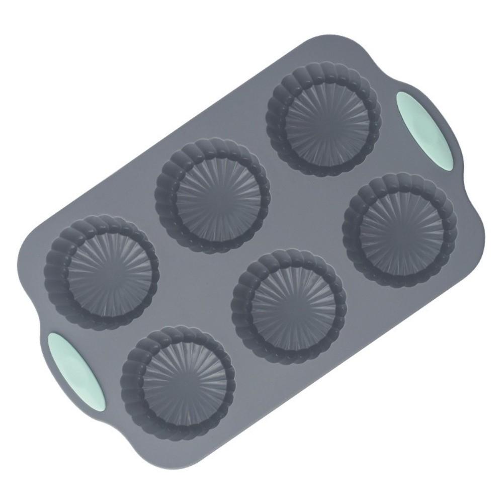 Reusable Baking Tray 6 Hole Muffin Cake Mould New Silicone Donut Mold  Ice Cube Making