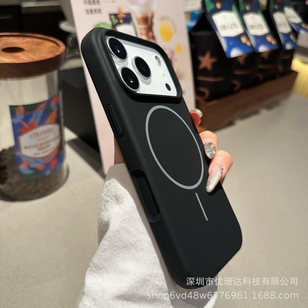 Applicable to iPhone11promax liquid silicone fine ring magnetic mobile phone case Apple 11 solid color all-inclusive protective case