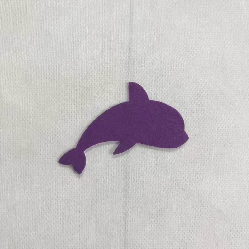 10Pcs Felt Dolphin Decorative Patches Assorted Bright Colors Soft Material For Kids Diy Craft Art Projects