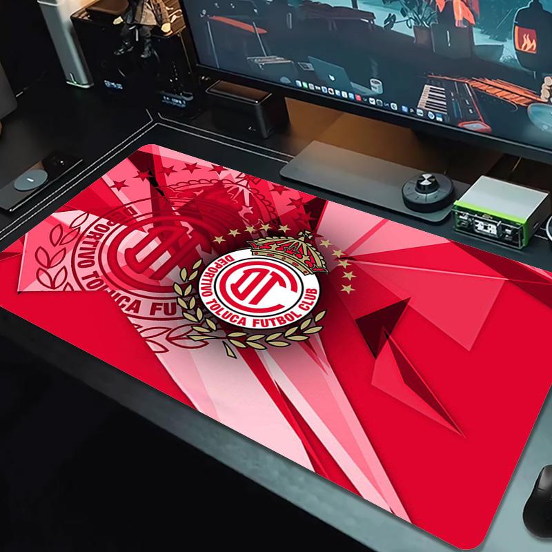 Deportivo Toluca FC Color Mouse Pad Large Gaming Table Cushion Non-slip Laptop Tablet Big Mousepad XXL Mat Mini PC Playmat With Lock edge