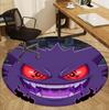 Gengar Pattern Round Rug, Indoor/Outdoor Mat, for Picnic, Gameroom, Bedroom, Office, Living Room, Home Decor Carpet, Birthday Gift