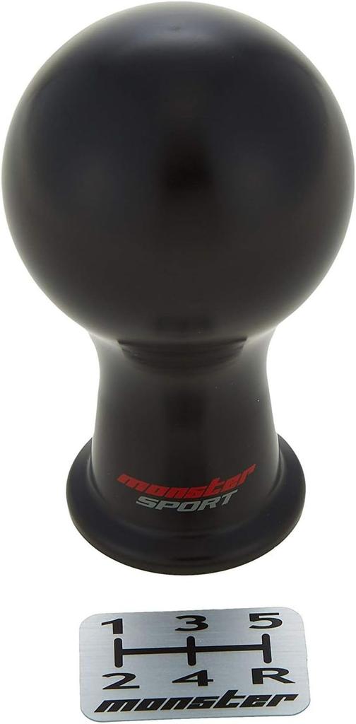 MONSTER SPORT 831131-0000M Monster Shift Knob A Type (Spherical Shape) Black M12xP1.25 Toyota/Subaru/Suzuki
