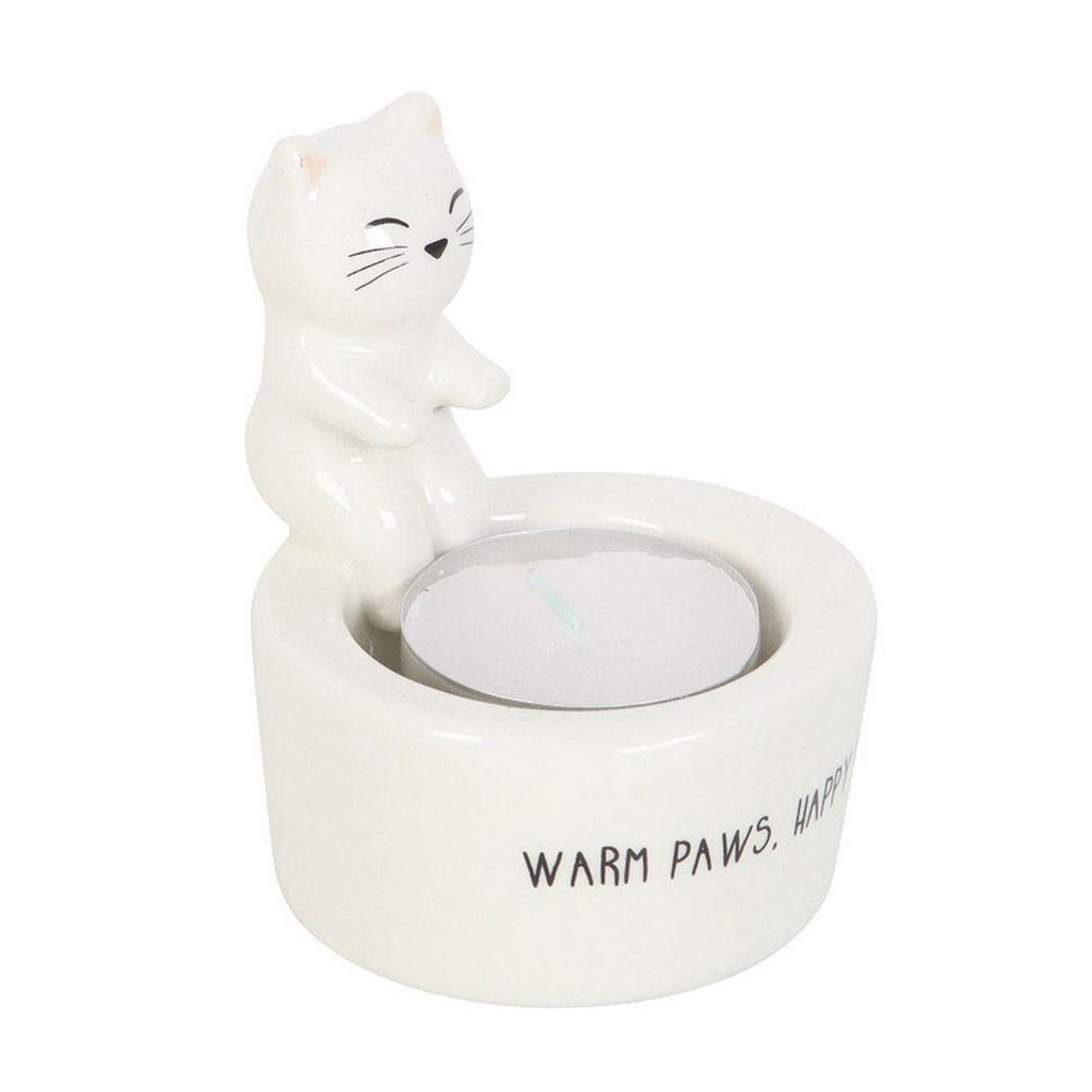Something Different Warm Paws Happy Heart Cat Tealight Holder