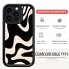 Black & White Groove Wave iPhone 15/16/17 Pro Max Protective Case