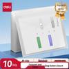 Deli A4 Transparent Document Bags with Snap Closure