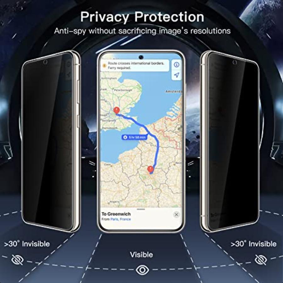 Privacy Screen Protector for Samsung Galaxy S23 5G 6.1Inch with Camera Lens Protector AntiSpy Tempered Glass Film Fingerprint I
