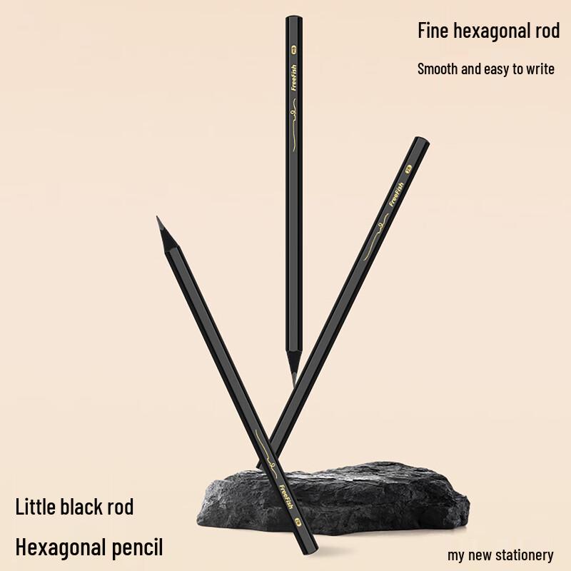 Black Wooden HB Pencils