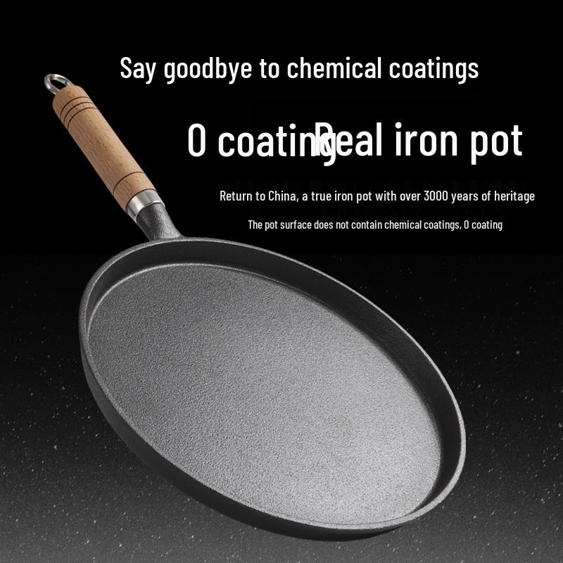Thickened Cast Iron Non-Stick Flat Pan for Pancakes