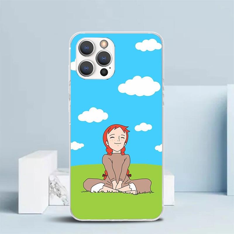 

A-Anne Of Green Gables Shirley Soft Cover for iPhone 16 17 Air 15 14 Pro Max 16E Phone Case 13 Mini 12 11 7 SE 8 Print Pattern F iPhone 16