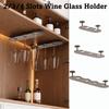 Single-row Design Wine Glass Holder 2/3/4 Slots Wine Glass Storage Shelf Kitchen Use