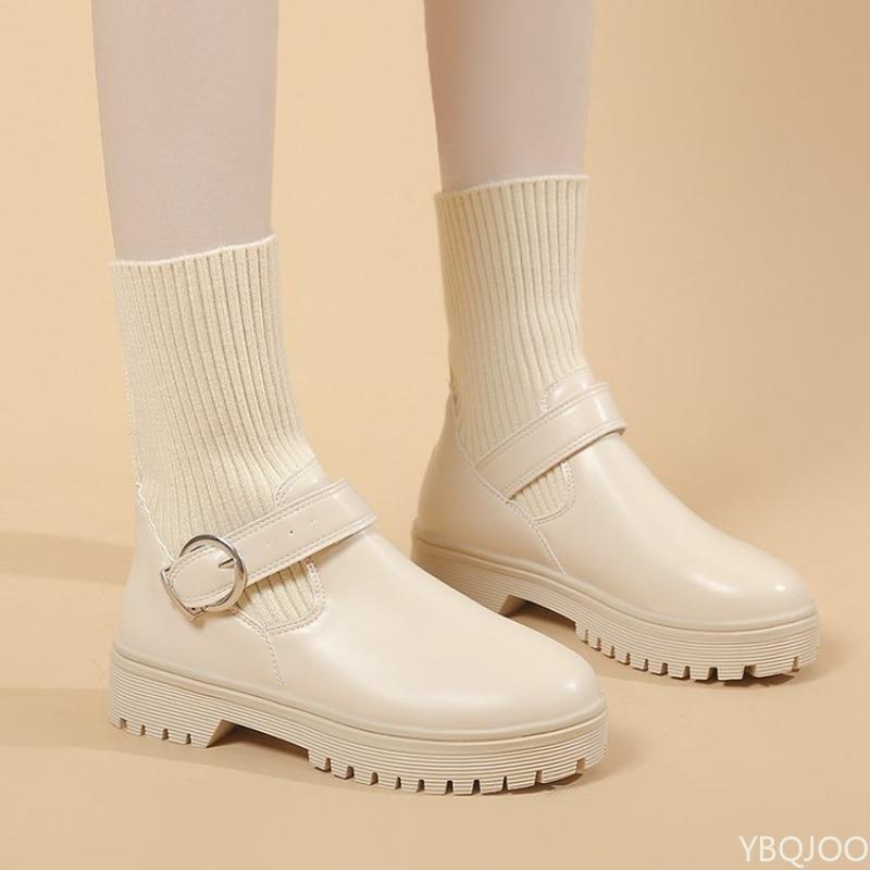 Fashion New high top boots for autumn  winter simple comfortable short boots fashionable anti slip wear-resistant women's boots