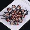 Shiny Rhinestone Hairpin Flower Leaf Duckbill Hair Claws Retro Hair Clips Accessories For Women Shinning Ponytail Headwear
