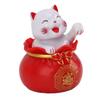 Solar Powered Lucky Cat Lucky Wealth Welcoming Cat Car Decor Desktop Cash Register Opening