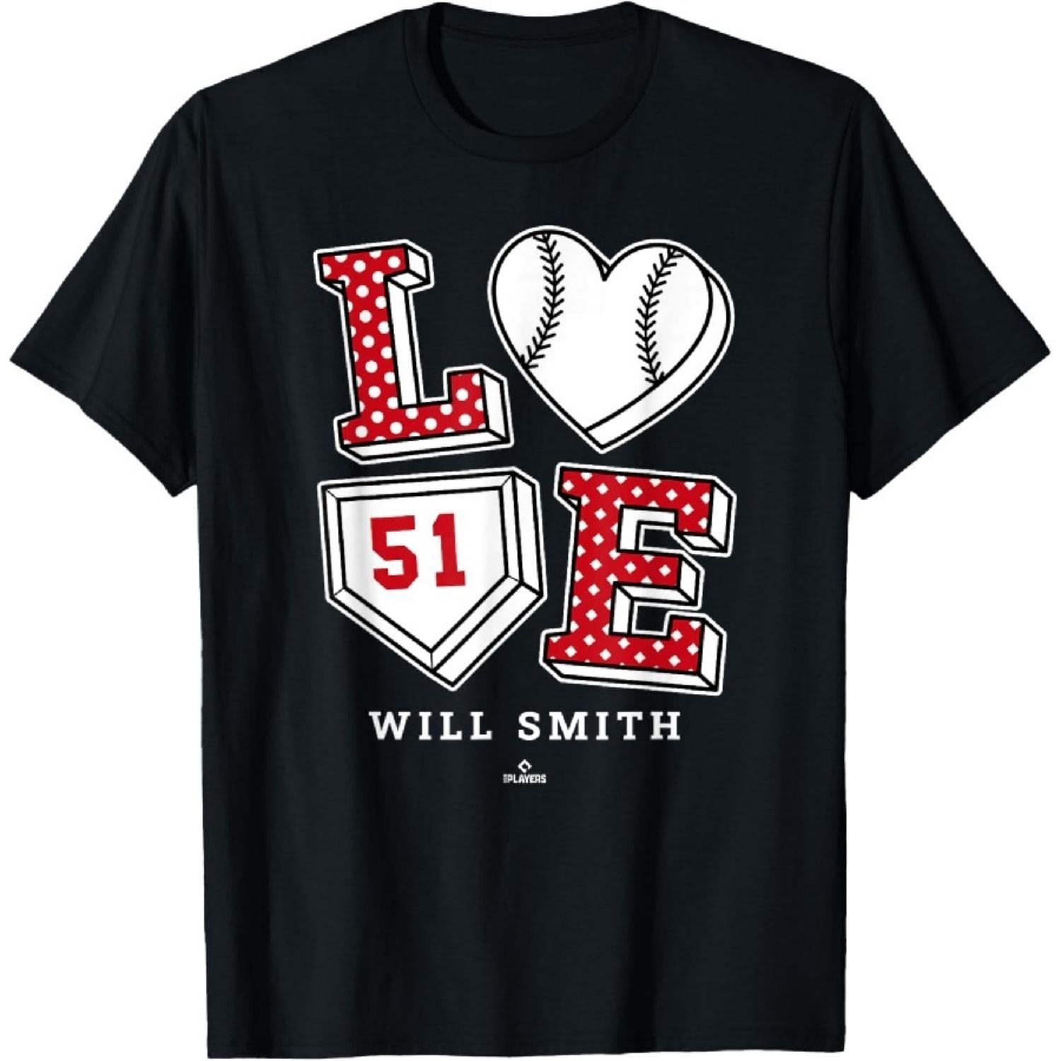 Футболка Love Will Smith Texas MLBPA S