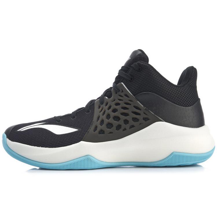 

Li Ning Coverage Support Rebound Mid top Basketball Shoes Men s Black White ABPP029-3 43.5