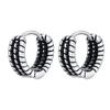 Vnox Ethnic Hoop Huggie Earrings for Men Boys, Anti Allergy Stainless Steel Rock Punk Round Earring Gifts To Boyfriend BFF