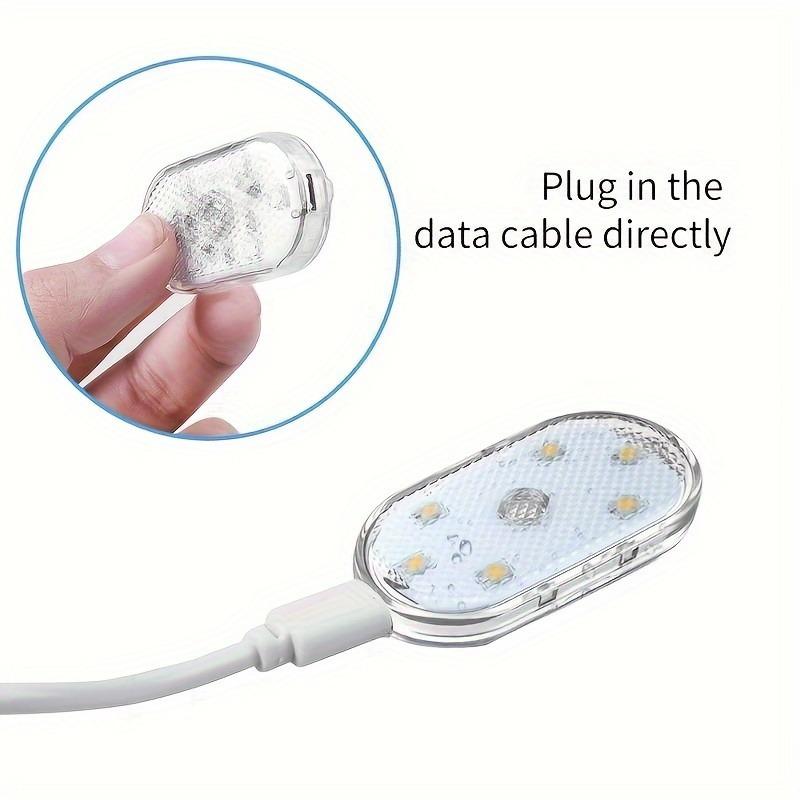 Luce LED per auto magnetica touch 6 LED 5V USB/Tipo-C ricaricabile - Illuminazione interna multicolore