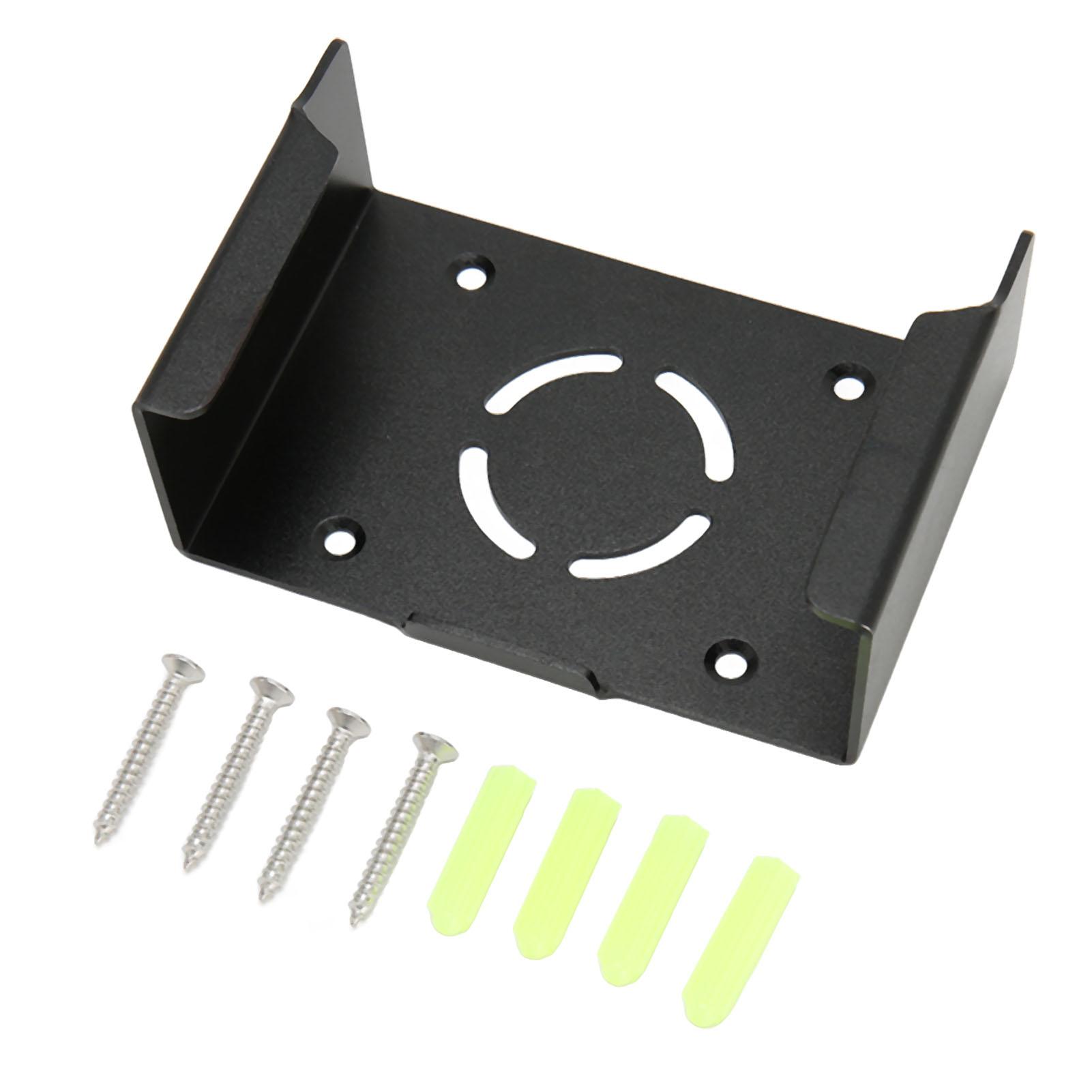 TV Box Wall Mount Perfect Fit Punch Free Aluminum Alloy TV Box Wall Mount Bracket Black