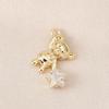 Colorfast 18K Gold Plated Copper Star Bear Zircon Pendant for DIY Jewelry