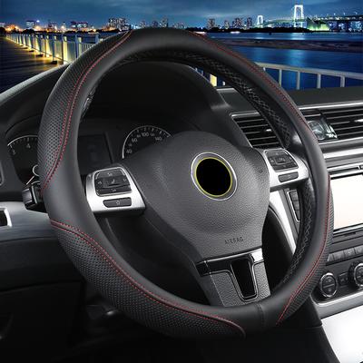Novas Capas de Volante de Carro em Couro PU Quatro Estações Cubos de Volante Automotivo para Estilo de Carro VW GOLF 7 2015 POLO