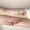 Großes Rosenblüten-Tattoo, temporäres Rosen-Tattoo für Frauen, temporäres Rosen-Blumen-Tattoo-Design