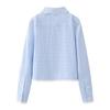 In Stock: Spring 2026 Women's Patchwork Striped Long Sleeve Shirt - Sweet, Cool, and Fashionable Style