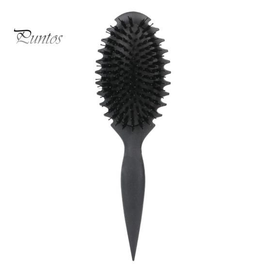 

Щетка для волос с мягкой щетиной для массажа кожи головы, расческа на воздушной подушке, расческа для формирования вьющихся волос, распутывающая щетка для укладки, женский парикмахерский инструмент чёрный