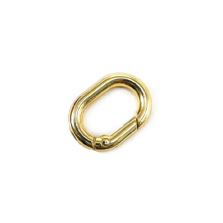 4Pcs Metal Oval Snap Clips for Purse Strap Extender and Keychain Hook Spring O Rings Clips Keyring Buckle Replacement