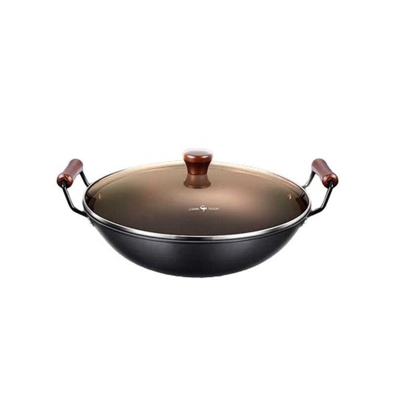 Sanshi Wrought Iron Wok with Double Handles