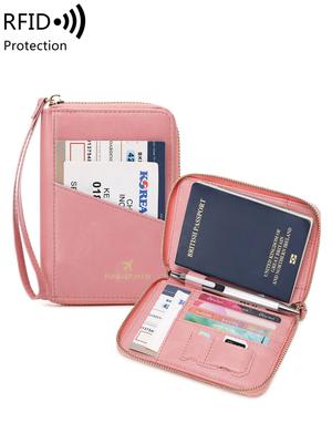 Neue Retro-Passhülle für Männer und Frauen RFID modische Passhülle multifunktional PU-Leder Passclip Reisezubehör