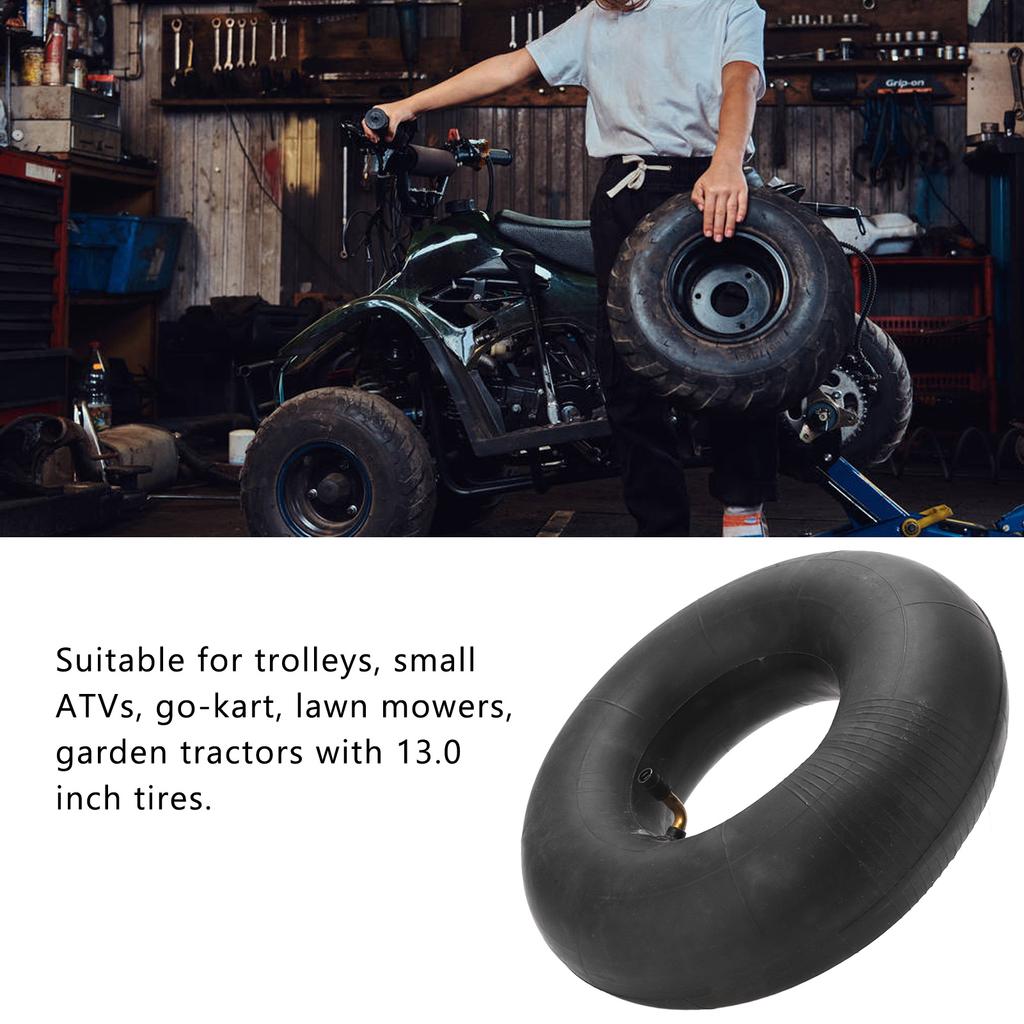 13 x 5,00?6 Gummi-Innenrohr, starke Flexibilität, langlebiges Innenrohr mit gebogener Öffnung für Rasenmäher