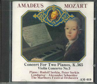 

CD MOZART - Concert For Two Piano Violin Conce AM019 Japan Classical Used
