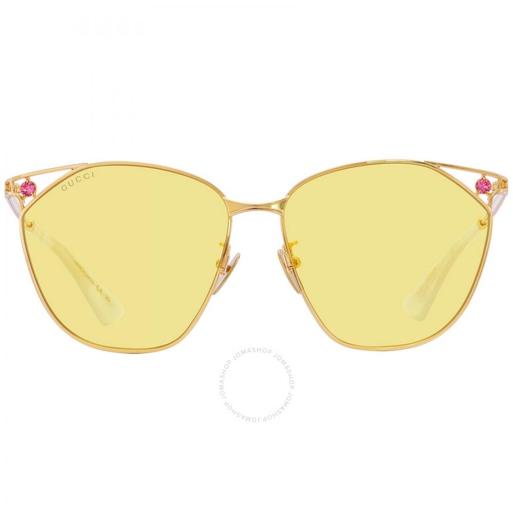 

Gucci Yellow Cat Eye Ladies Sunglasses GG1375SA 002 62