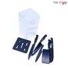 1/12 Miniature Dollhouse Knife Rest Set Model Mini Knives Cooking Utensils Dolls House Kitchen Accessories