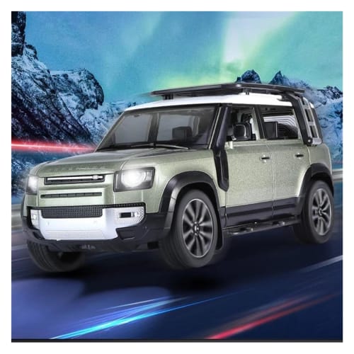 1/24 Scale Diecast Range Rover Defender SUV Alloy Car Model, Diecast Metal Toy Off-Road Vehicle with Sound and Light, Miniature Car Toy (Blue)